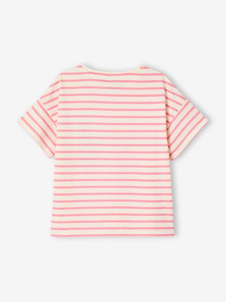 T-Shirt rayé SMILEYWORLD rayé rose - vertbaudet enfant 
