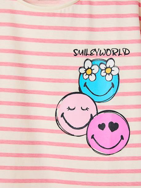 T-Shirt rayé SMILEYWORLD rayé rose - vertbaudet enfant 