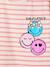 T-shirt Smiley® World gestreept roze, gestreept - vertbaudet enfant 