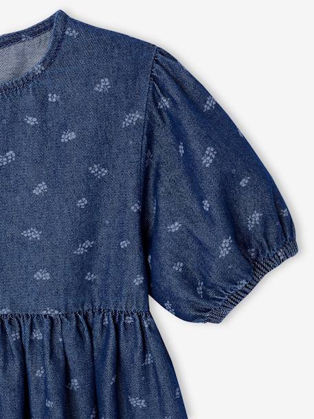 Robe fille manches ballon denim brut+stone - vertbaudet enfant 