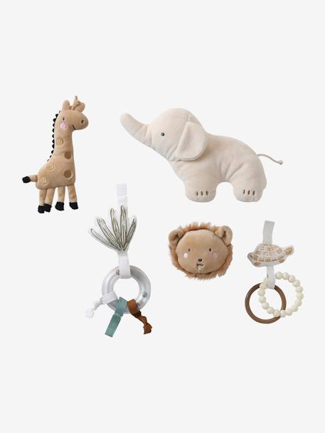 Tapis d'éveil moelleux et ludique bleu+écru+marron+multicolore+noir+rouge - vertbaudet enfant 