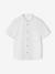 Chemise en lin col Mao garçon blanc+vert sauge - vertbaudet enfant 