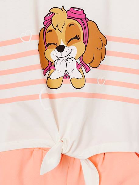 Ensemble t-shirt noué + short Pat Patrouille Stella corail - vertbaudet enfant 