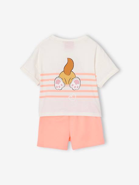 Ensemble t-shirt noué + short Pat Patrouille Stella corail - vertbaudet enfant 
