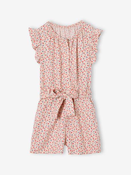 Jumpsuit voor meisjes lichtroze - vertbaudet enfant 