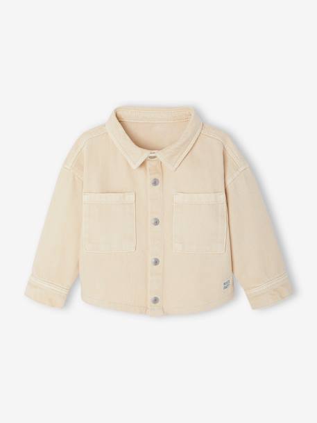 Surchemise bébé pressionnée sable+taupe - vertbaudet enfant 