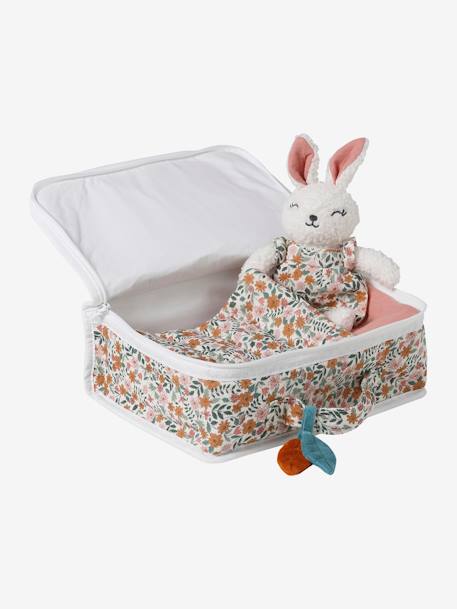 Valisette personnalisable avec peluche RETRO FLOWER jaune - vertbaudet enfant 