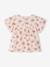 Biologisch katoenen bloemetjes T-shirt voor baby's lichtroze - vertbaudet enfant 
