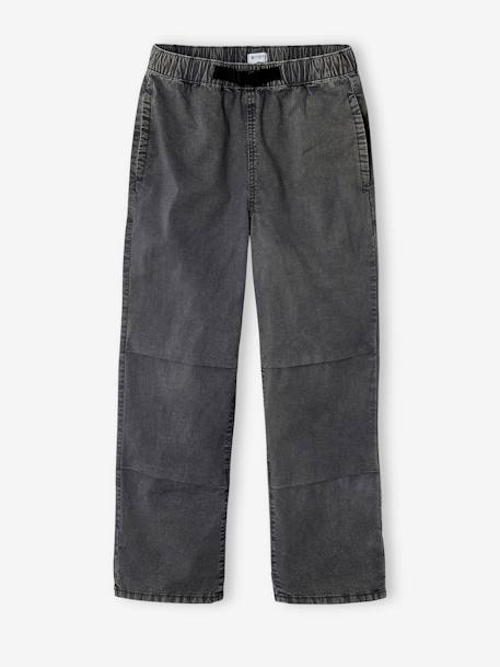 Pantalon garçon large effet délavé anthracite - vertbaudet enfant 