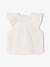 Blouse unie naissance manches courtes volantées écru - vertbaudet enfant 