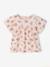 Biologisch katoenen bloemetjes T-shirt voor baby's lichtroze - vertbaudet enfant 