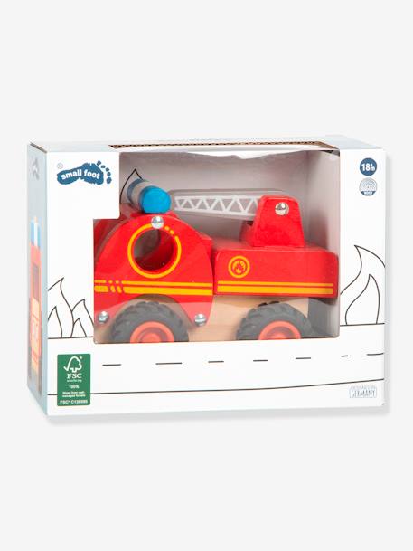 FSC® houten brandweerwagen voor baby's SMALL FOOT® rood - vertbaudet enfant 