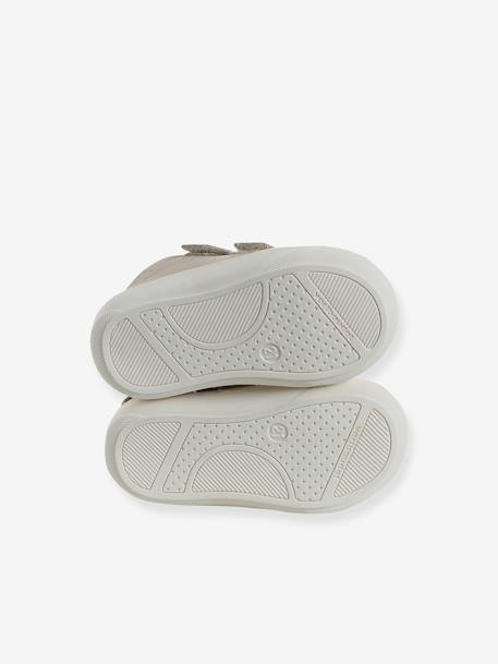 Bottillons à scratchs cuir souple bébé premiers pas beige imprimé+bleu imprimé+bois de rose+bronze+mauve+or+rose+rose poudré+turquoise - vertbaudet enfant 