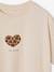 T-shirt fille imprimé manches courtes anthracite+beige+jaune pâle+sable+vanille - vertbaudet enfant 