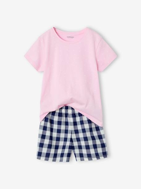 Lot de 2 pyjashorts en popeline fille mauve - vertbaudet enfant 