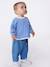 Baby T-shirt van katoen met lange mouwen, gestreept PETIT BATEAU blauw - vertbaudet enfant 