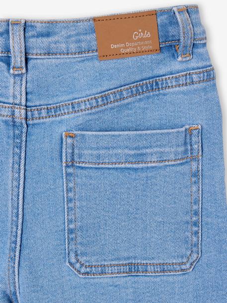 Jean fille évasé bleu moyen - vertbaudet enfant 