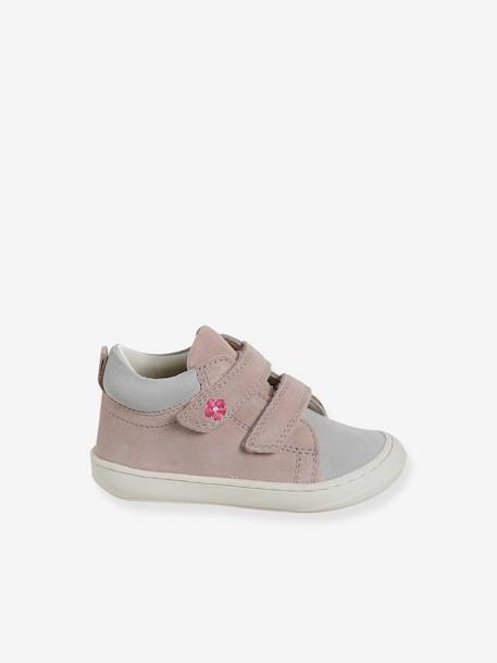 Chaussures premiers pas bébé scratch beige imprimé+bleu imprimé+bronze+lot rose+mauve+or+rose+rose imprimé+rose poudré+turquoise+vert imprimé+vieux rose - vertbaudet enfant 