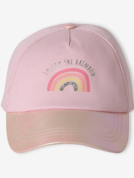 Casquette « Arc-en-ciel » fille rose pâle - vertbaudet enfant 