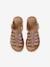 Leren sandalen met gespen voor meisjes CAMEL+karamel+meerkleurig+veel bruin - vertbaudet enfant 