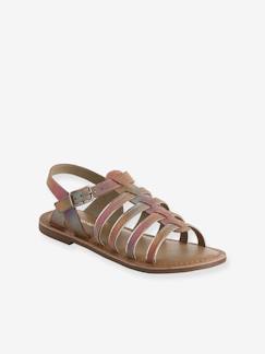 -Leren sandalen met gespen voor meisjes