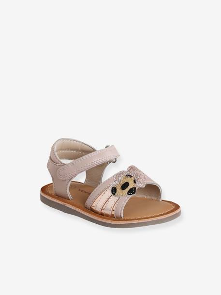 Sandales scratchées en cuir bébé lot rose - vertbaudet enfant 