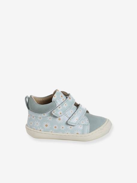 Chaussures premiers pas bébé scratch beige imprimé+bleu imprimé+bronze+lot rose+mauve+or+rose+rose imprimé+rose poudré+turquoise+vert imprimé+vieux rose - vertbaudet enfant 