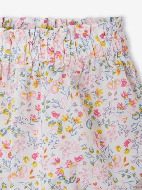 Ensemble short et T-shirt naissance fleuri rose - vertbaudet enfant 