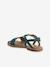 Leren sandalen voor meisjes, collectie kleuterschool bruin+JAUNE CLAIR METALLISE+turquoiseblauw - vertbaudet enfant 