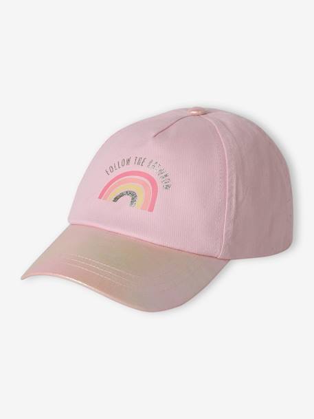 Casquette « Arc-en-ciel » fille rose pâle - vertbaudet enfant 