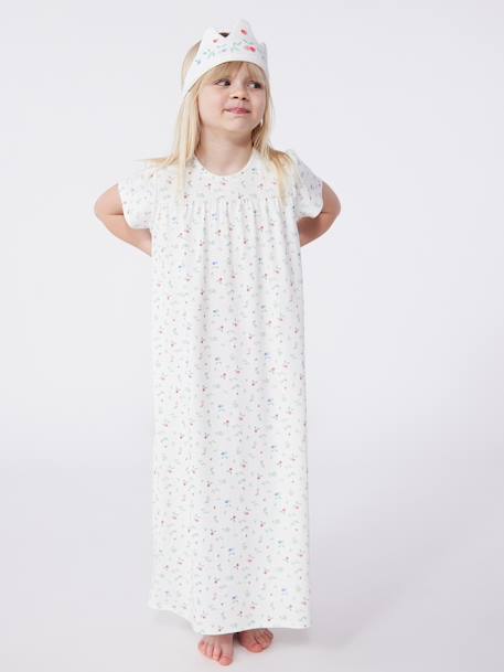 Nachthemd en kroontje kind PETIT BATEAU wit - vertbaudet enfant 