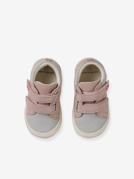 Chaussures premiers pas bébé scratch beige imprimé+bleu imprimé+bronze+lot rose+mauve+or+rose+rose imprimé+rose poudré+turquoise+vert imprimé+vieux rose - vertbaudet enfant 