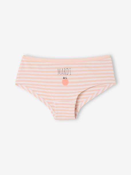 Lot 7 shortjes voor een week voor meisjes rozen - vertbaudet enfant 