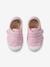 Canvas babysneakers met klittenband - Gemaakt in Frankrijk beige+fuchsia+rozen - vertbaudet enfant 