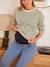 Jean de grossesse mom bandeau sans couture Bleu stone+DENIM STONE+Gris - vertbaudet enfant 
