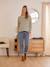 Jean de grossesse mom bandeau sans couture Bleu stone+DENIM STONE+Gris - vertbaudet enfant 