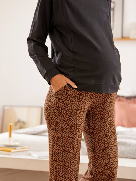 Wijde zwangerschapsbroek met luipaardprint Luipaard - vertbaudet enfant 