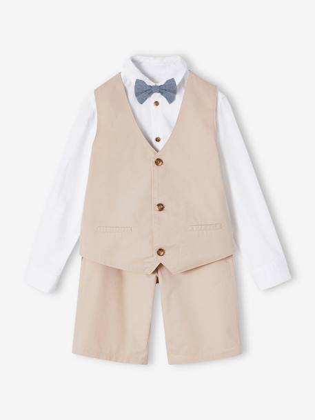Ensemble cérémonie 4 pièces garçon beige - vertbaudet enfant 