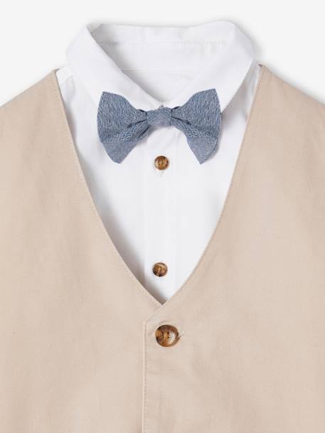 Ensemble cérémonie 4 pièces garçon beige - vertbaudet enfant 