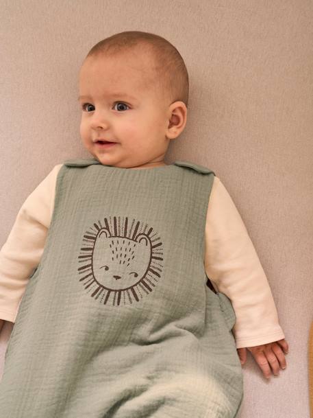 Mouwloos zomers slaapzakje ETHNIC Oeko-Tex® saliegroen - vertbaudet enfant 