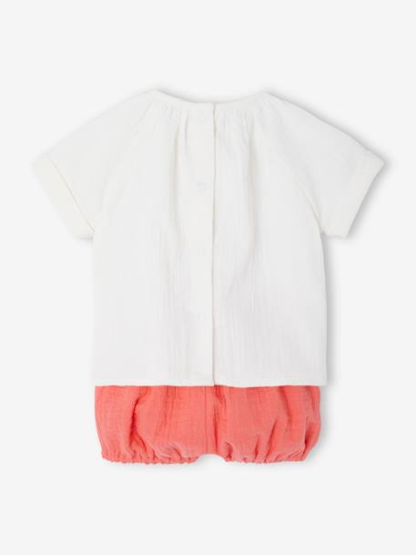 Lot de 2 pyjashorts bébé corail fluo - vertbaudet enfant 