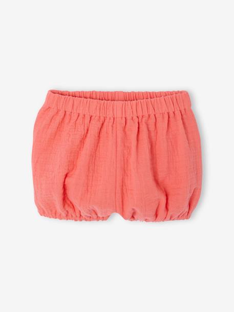 Set van 2 pyjashorts voor baby's fluoriserend koraal - vertbaudet enfant 