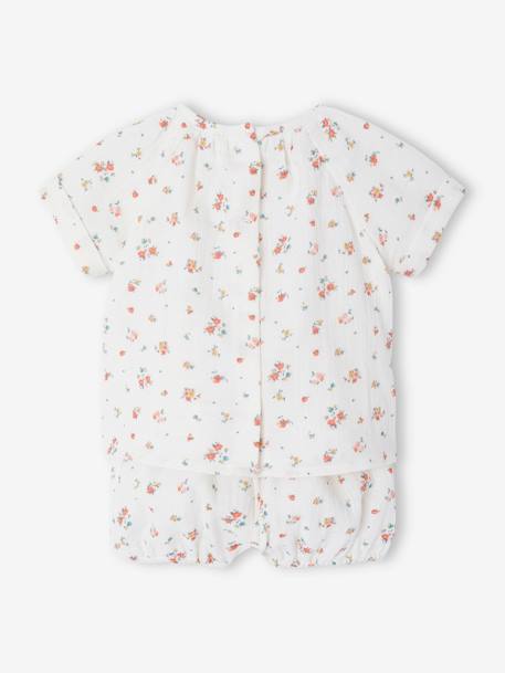 Set van 2 pyjashorts voor baby's fluoriserend koraal - vertbaudet enfant 