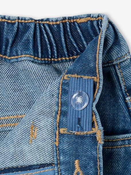 Jeans shortrokje voor meisjes antraciet+middenblauw - vertbaudet enfant 