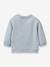Sweater met letters in Liberty® stof baby - Biologisch katoen CYRILLUS lichtblauw - vertbaudet enfant 