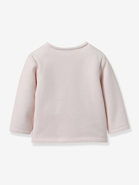 Cardigan en molleton bébé - Coton biologique rose pâle - vertbaudet enfant 
