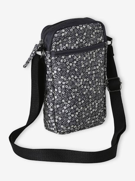 Pochette sacoche fille imprimé fleurs gris imprimé - vertbaudet enfant 