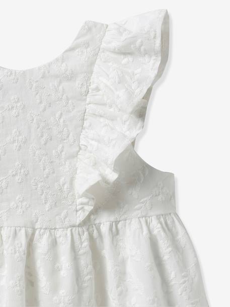 Geborduurde jurk Sarah meisje - cortège Plume - CYRILLUS ecru - vertbaudet enfant 