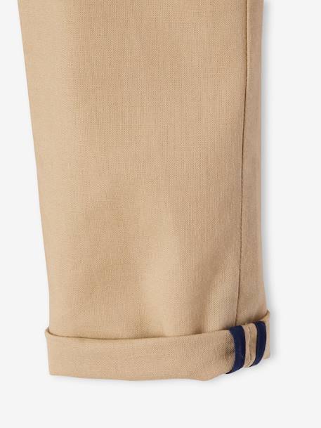 Chinobroek jongens katoen/linnen beige+blauw+donker marineblauw+lichtbeige+saliegroen - vertbaudet enfant 