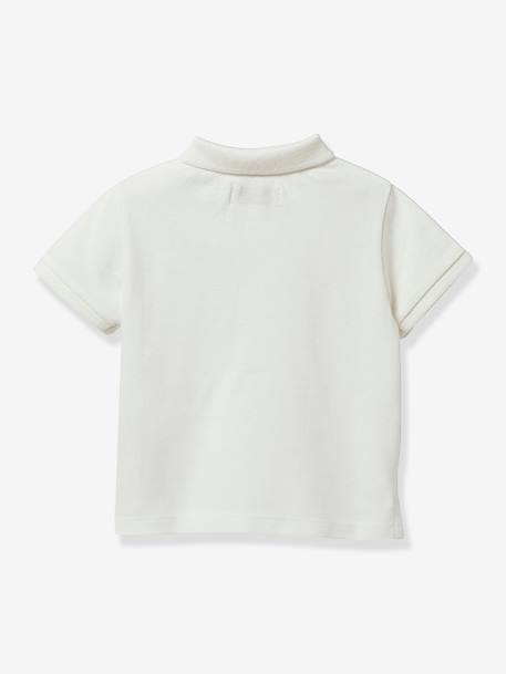 Polo en maille piquée bébé - Coton biologique écru - vertbaudet enfant 